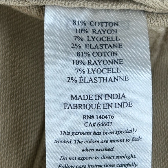 Faherty Men's Stretch Terry 5-Pocket Pant Slim Straight-Desert Khaki Sz 30 - Picture 13 of 16